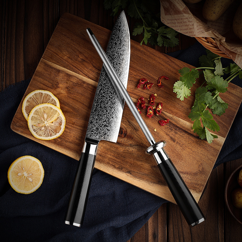 Grandsharp Professional Damascus Steel Chef Knives Japanese Kitchen Knife Set Vegetable Chopping Meat Cleaver Slaughter Knife