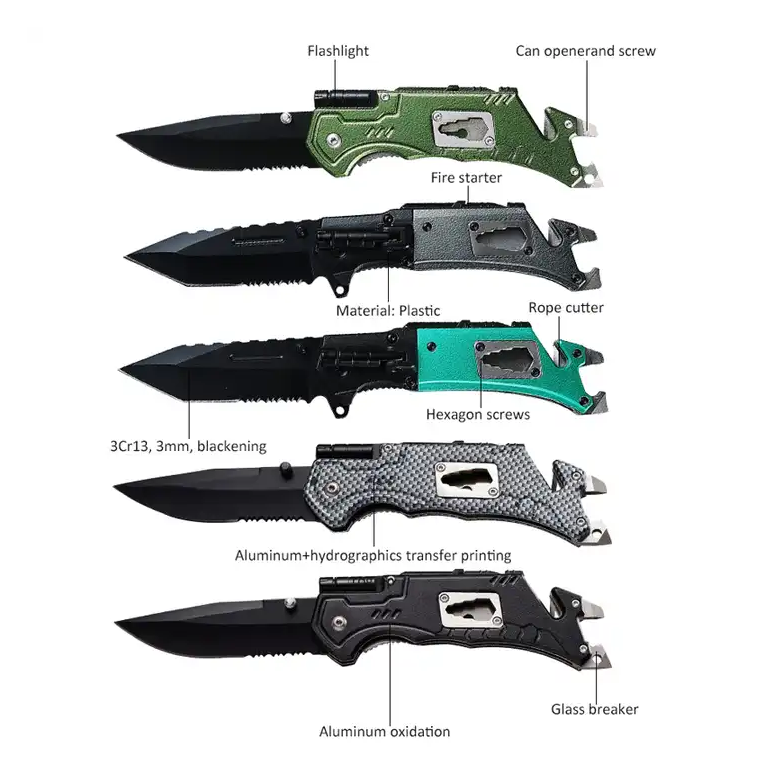 Wholesale this edc folding pocket knife with multi function is your best knife when outdoor camping