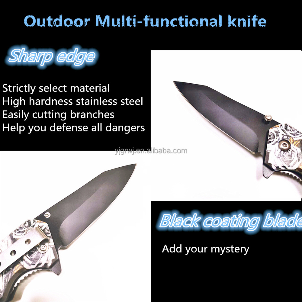 Best seller 3.5 inch stainless steel blade 3D printing Abs handle folding pocket knives for outdoor survival camping