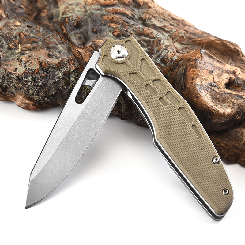 G10 handle steel folding blades pakistan handmade edc pocket knife d2 for sale