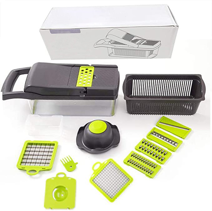 14 to 1 manual vegetable mandolin slicer vegetable shredder