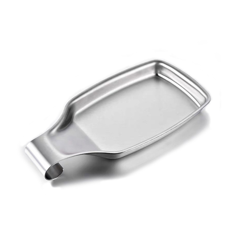 Stainless Steel Spoon Holder Rest Cooking Tool Storage Utensil Soup Rest For Kitchen Tools