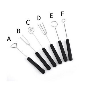 Factory direct sale Stainless Steel Roasting Sticks Barbecue Fork Cheese Fruit Chocolate Fountain Cheese Fondue Fork Set