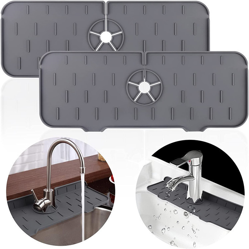 Silicone Draining Mat Kitchen Sink Faucet Mat Alfombrilla Para Fregadero Foldable Bathroom Sink Drain Mat