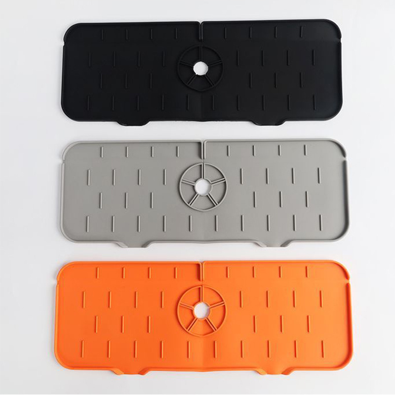 Silicone Draining Mat Kitchen Sink Faucet Mat Alfombrilla Para Fregadero Foldable Bathroom Sink Drain Mat