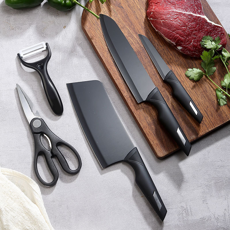 Sharp and labor-saving stainless steel kitchen knife set of 5 pieces for home/gift/dining room etc