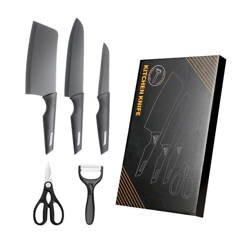 Sharp and labor-saving stainless steel kitchen knife set of 5 pieces for home/gift/dining room etc