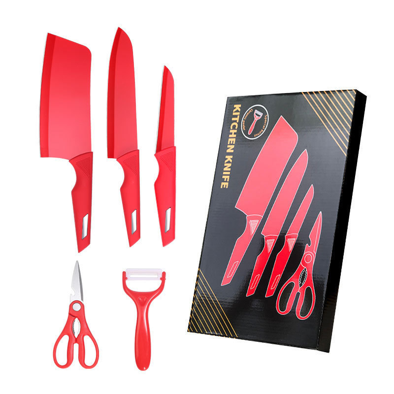 Sharp and labor-saving stainless steel kitchen knife set of 5 pieces for home/gift/dining room etc