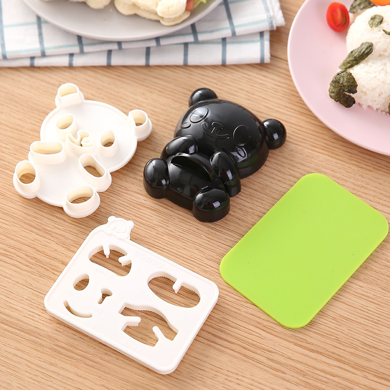 Food Grade Sushi Maker Rice Cute Panda DIY Sushi Benti Nori Kitchen Rice Mould Sushi Haciendo Kit Sandwich Rice Ball Mold