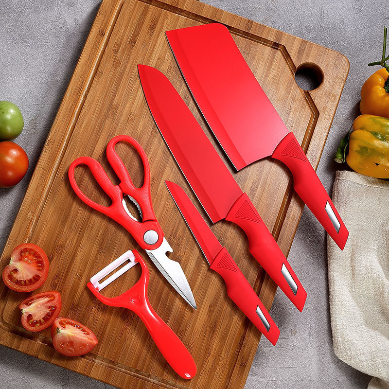 Sharp and labor-saving stainless steel kitchen knife set of 5 pieces for home/gift/dining room etc