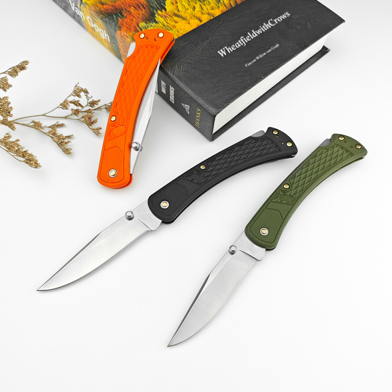 110 Best selling folding knife plastic handle survival knife edc tactical outdoor camping hunting pocket knife in stock