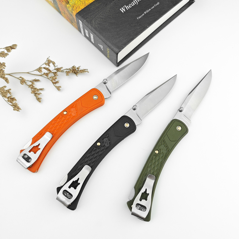 110 Best selling folding knife plastic handle survival knife edc tactical outdoor camping hunting pocket knife in stock