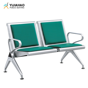 Two Seats Airport Hospital Office Railway Station Waiting Bench PU Row Chair