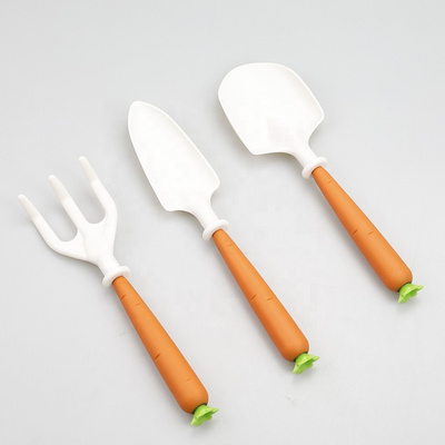 Beach Children Toy Mini Small Hand Shovel Rake Spade  With Carrot Shape Handle Kids Gardening Tools Set