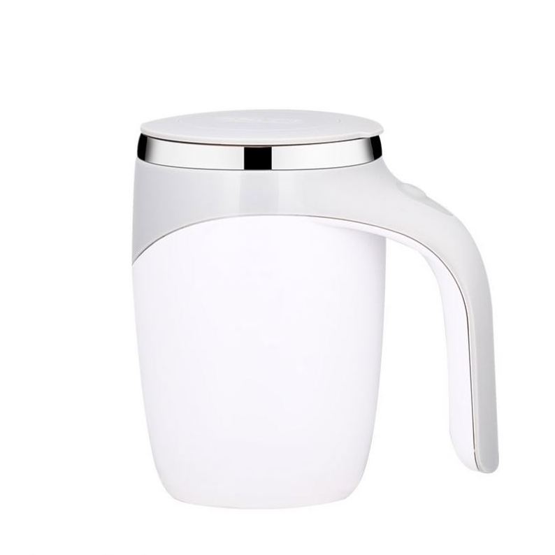 Stainless Steel Magnetic Rotating Electric Milk Cup Self Stirring Mug Lazy Coffee Automatic Mixing Cup with Handgrip