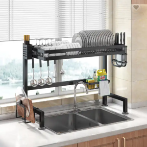 Wholesale Cheap Kitchen Dish Rack Drying Over The Sink Storage Plate Holders Metal Dishes Rack Drainer