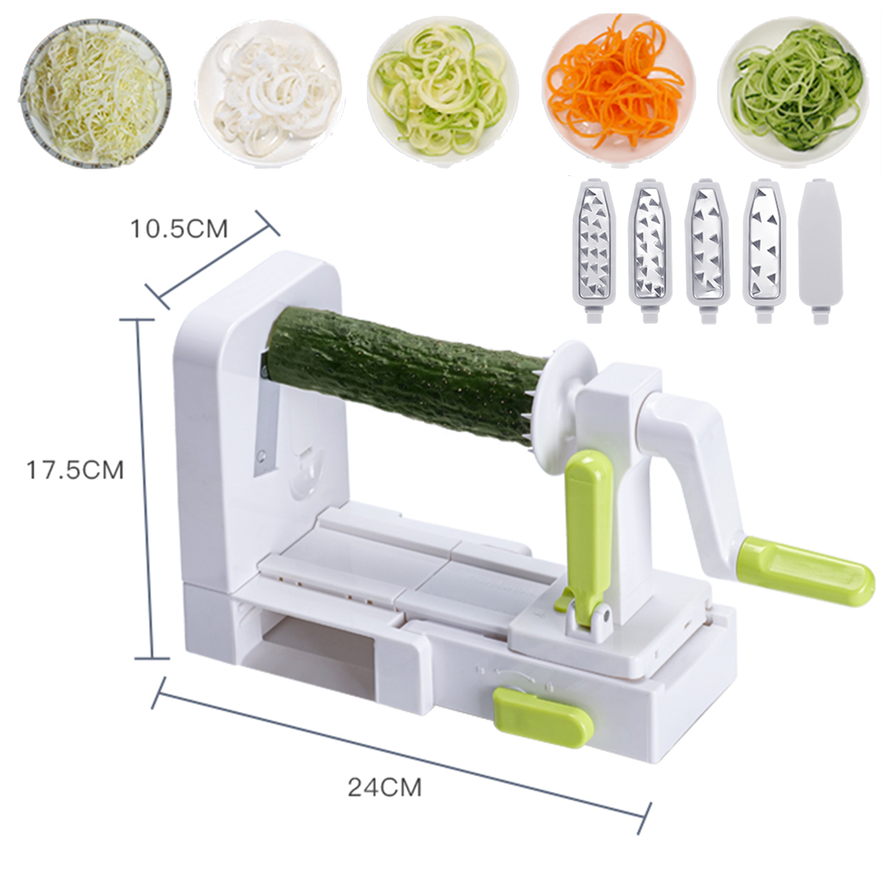 Top Seller Kitchen Accessories 6 in 1 Food Cutter Veggie Onion Chopper Mandoline Slicer Vegetable Spiral Slicer