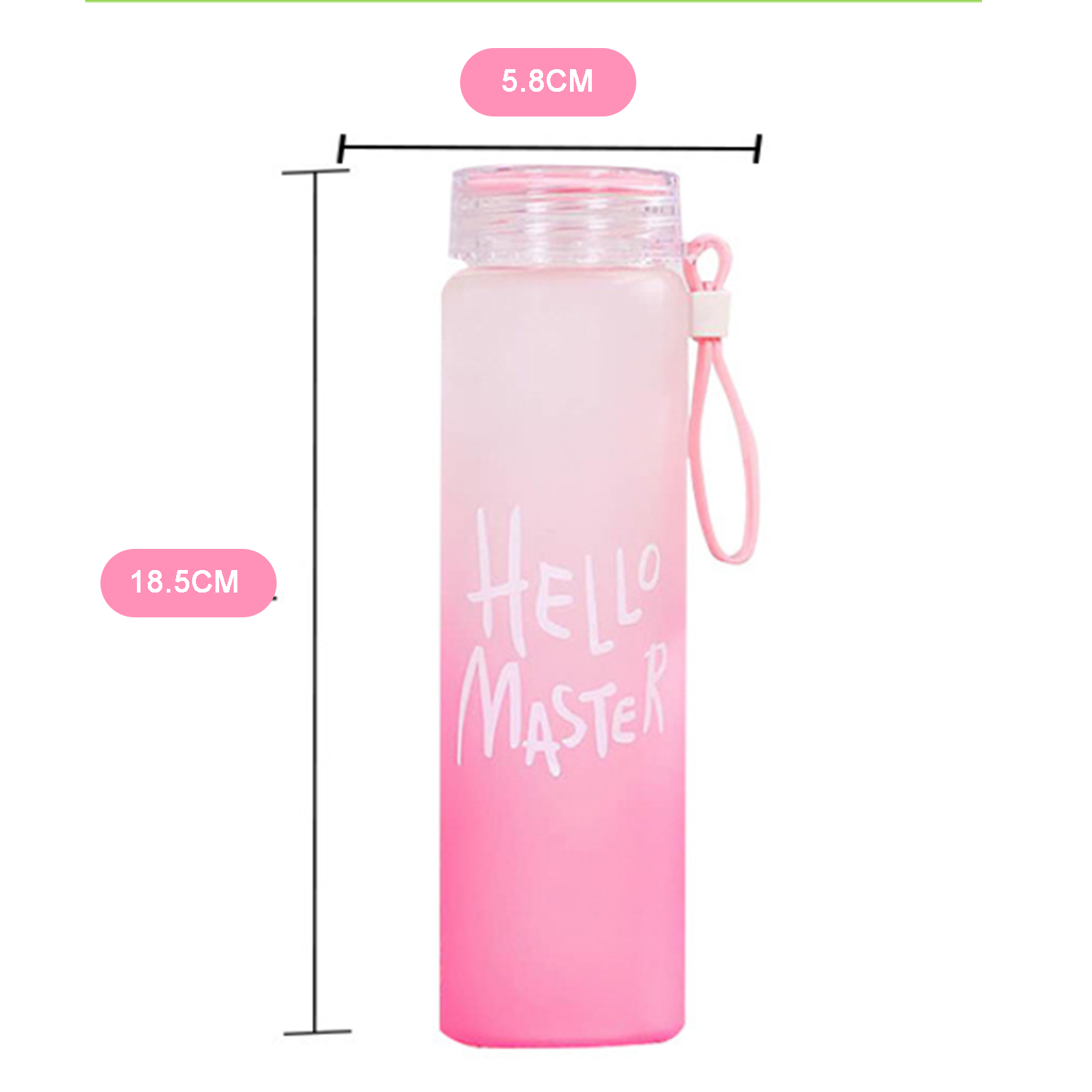 Factory Wholesale Colorful Glass Water Bottle Frosted Drinkware Cheap Glass Camp Water Bottles