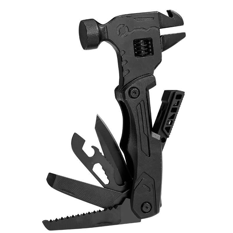 Customized 14 IN 1 multi tool hammer wrench pocket multifunctional bicycle repair tool Crash hammer