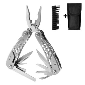 2cr stainless steel camping folding pocket wire multi tools customized multipurpose plier knife screwdriver bit