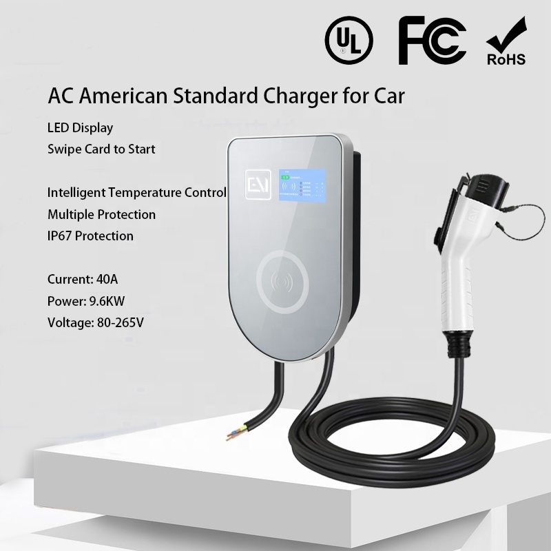 TYPE 1 ZR-USO07-5 wall-mounted column-type AC Charging pile swipe card to start saving energy and low consumption