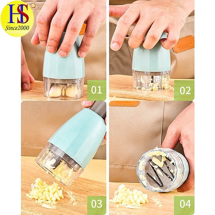 Manual Wavy Design Easily Stainless Steel Food Ginger Crusher Garlic Press Vegetable Chopper