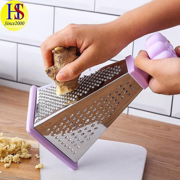 Multifunctional Stainless Steel 4 Sided Manual Vegetable Cheese Grater Eco-Friendly for Household Kitchen Use