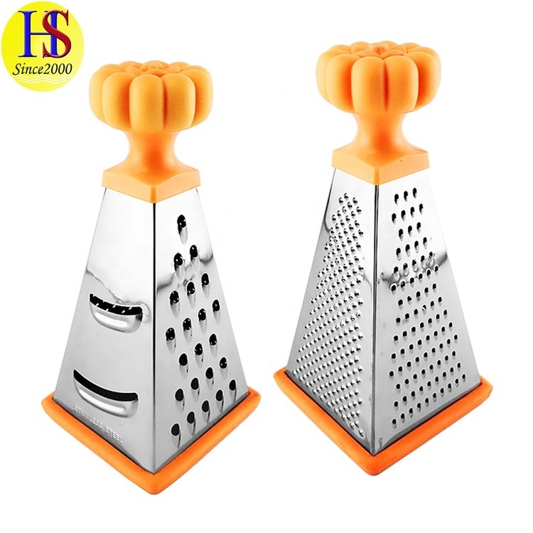 Multifunctional Stainless Steel 4 Sided Manual Vegetable Cheese Grater Eco-Friendly for Household Kitchen Use