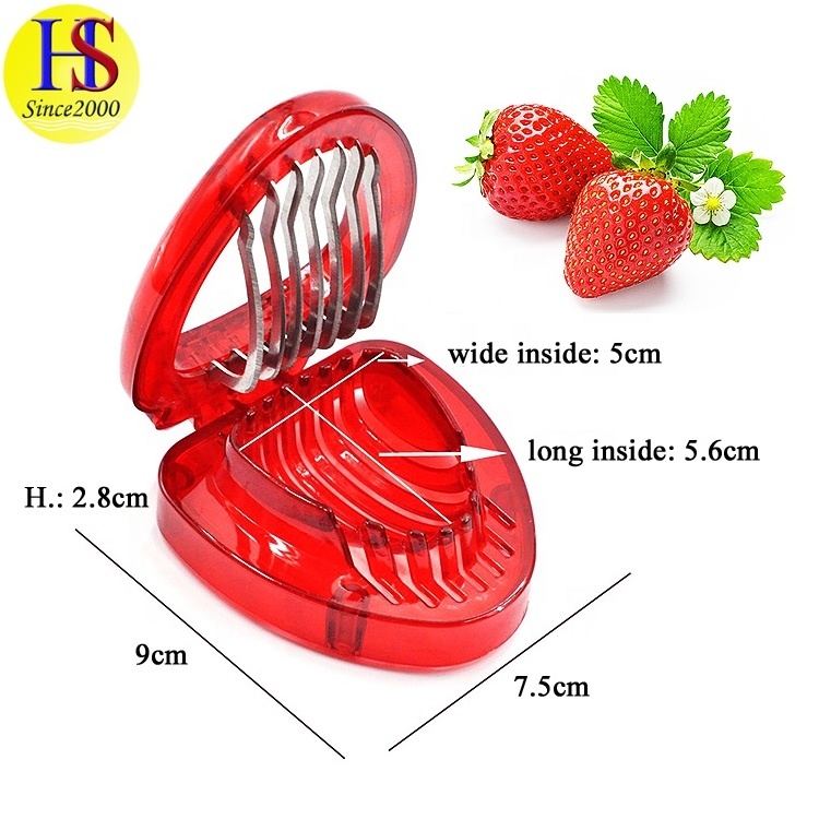 Hot Selling Multi-functional Stainless Steel 430 Blade Strawberry Slicer And Huller for Kitchen Cutting