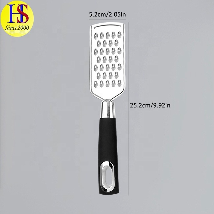 Manual Stainless Steel Coarse Carrot Potato Grater with Non-Slip Grip Handle for Kitchen