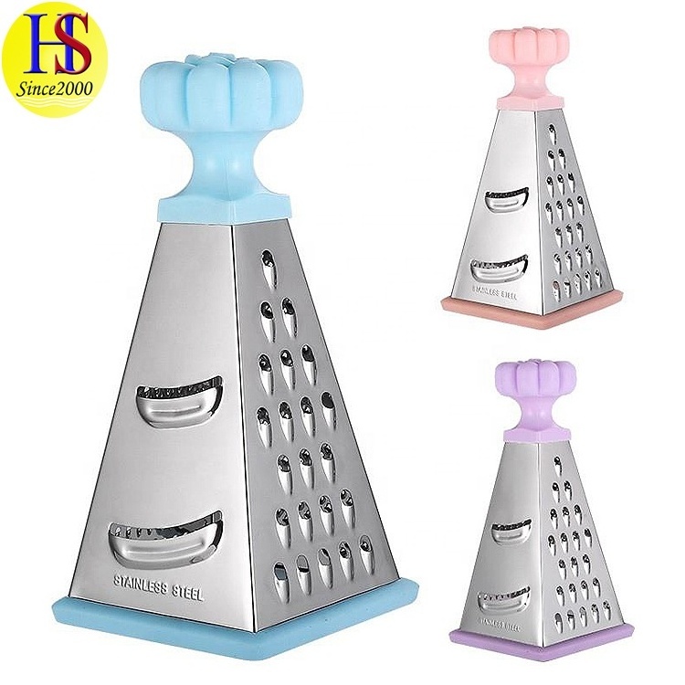 Multifunctional Stainless Steel 4 Sided Manual Vegetable Cheese Grater Eco-Friendly for Household Kitchen Use