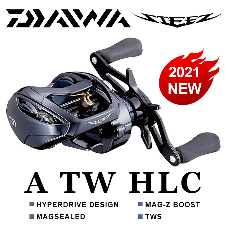 Original Japan 2021 Daiwa STEEZs A TW HLC Baitcasting Fishing Reels 7.1L Left Long Cast Low Profile Saltwater Reel Fishing Wheel