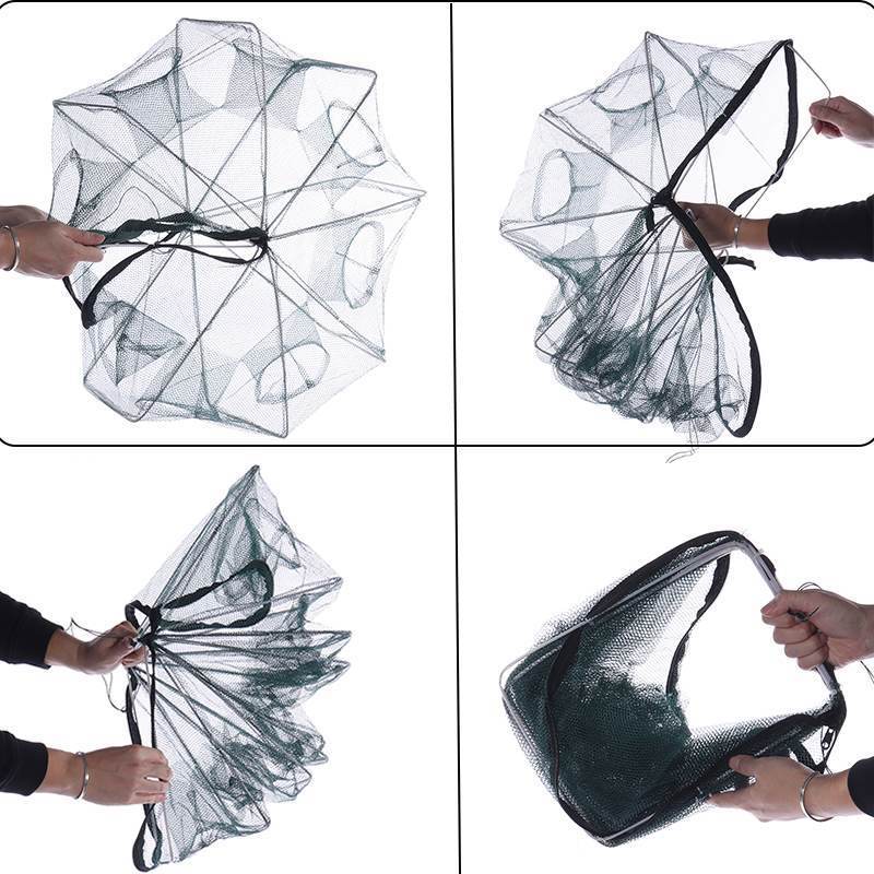 Hot Sale 6-10 Foldable Automatic Shrimp Cage  Cast Net Cast Folding Fish Net For Aquarium