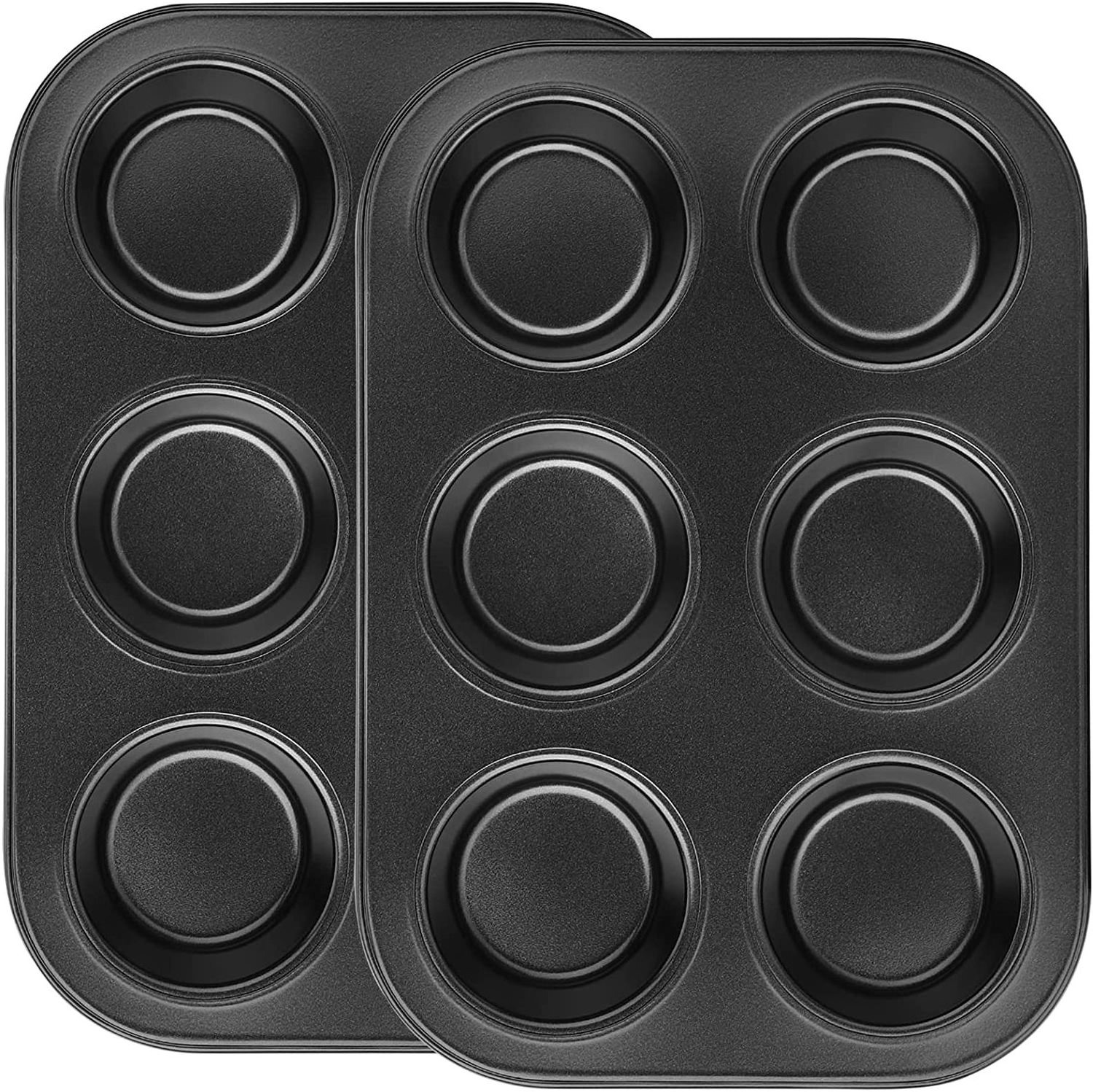 Premium Non-Stick Bakeware Muffin and Cupcake Pan 6 Cup Muffin Pan