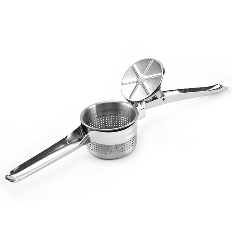 Wholesale Kitchen Accessories Stainless Steel Fruit masher Potato Masher with color box