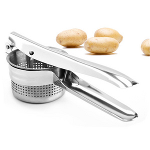 Wholesale Kitchen Accessories Stainless Steel Fruit masher Potato Masher with color box