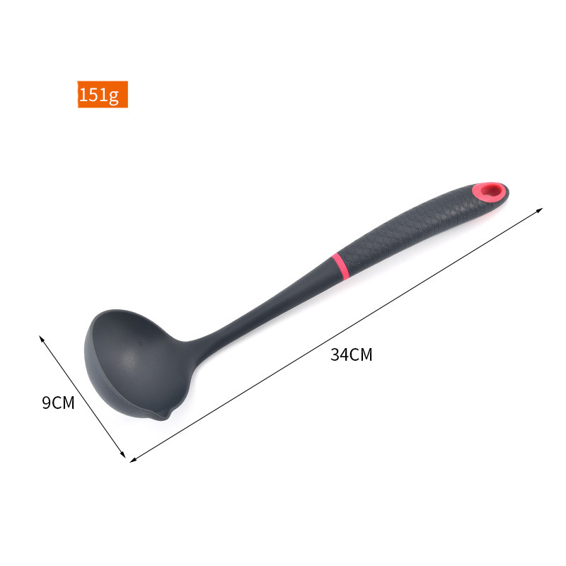 Heat Resistant Kitchen Tool Silicone Kitchen Soup Ladle with Pour Spouts Kitchen Silicone Soup Ladle Spoon