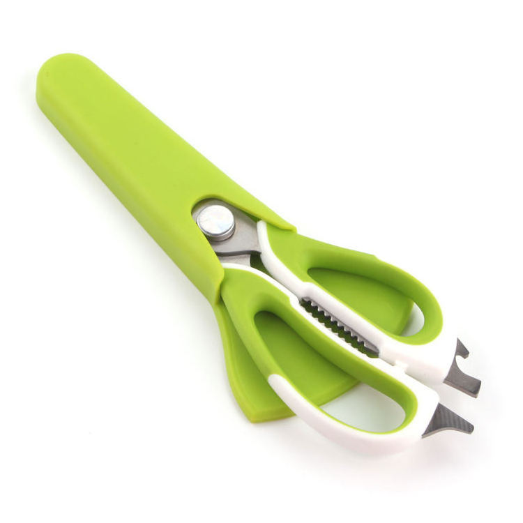 Stainless Steel Kitchen Scissors Multipurpose Food Shears with Cover Heavy Duty Sharp for Cooking and Food Preparation