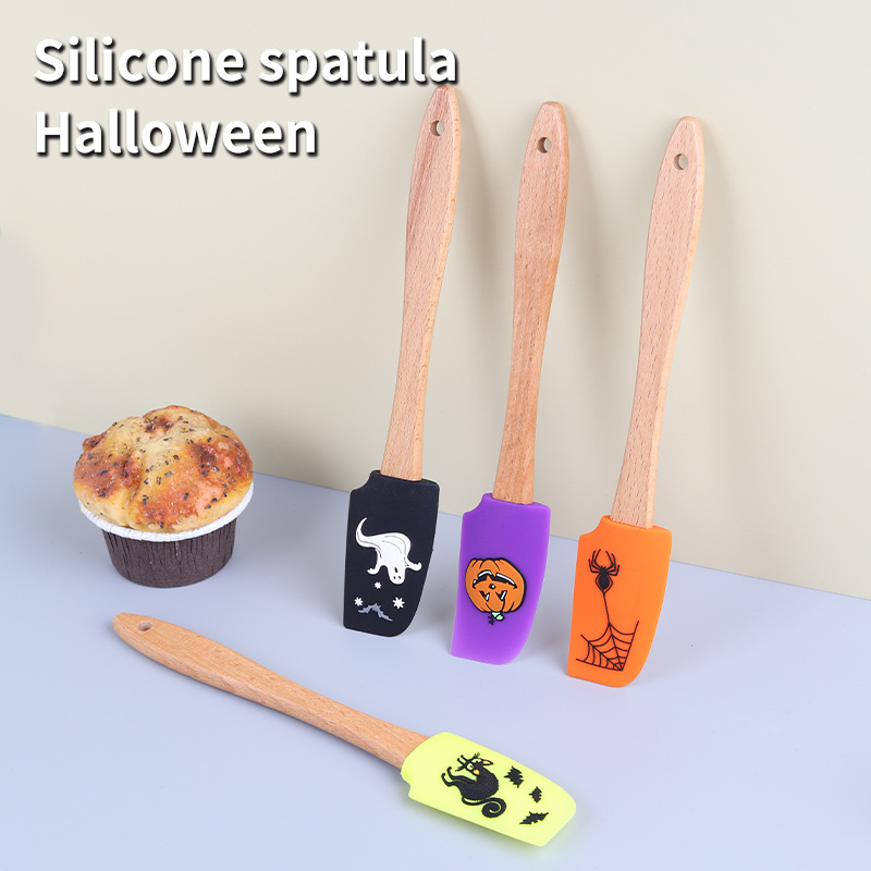 Small Halloween Silicone Kitchen Spatula Set Fast Delivery Baking & Pastry Tools