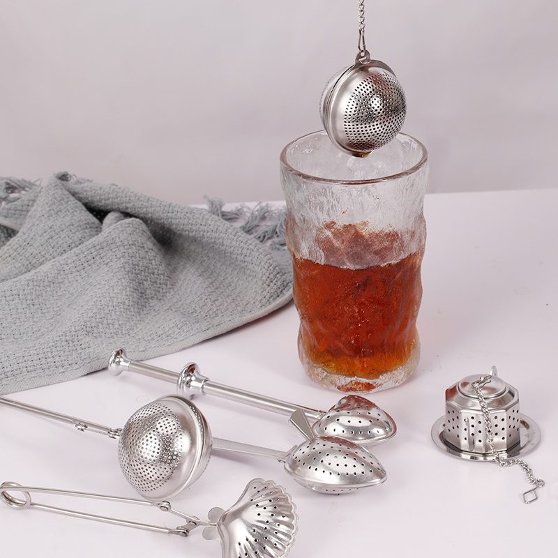 Fast Delivery Stainless Steel 304 Custom Tea Steeper Star Round Ball Tea Infuser Tea Strainer