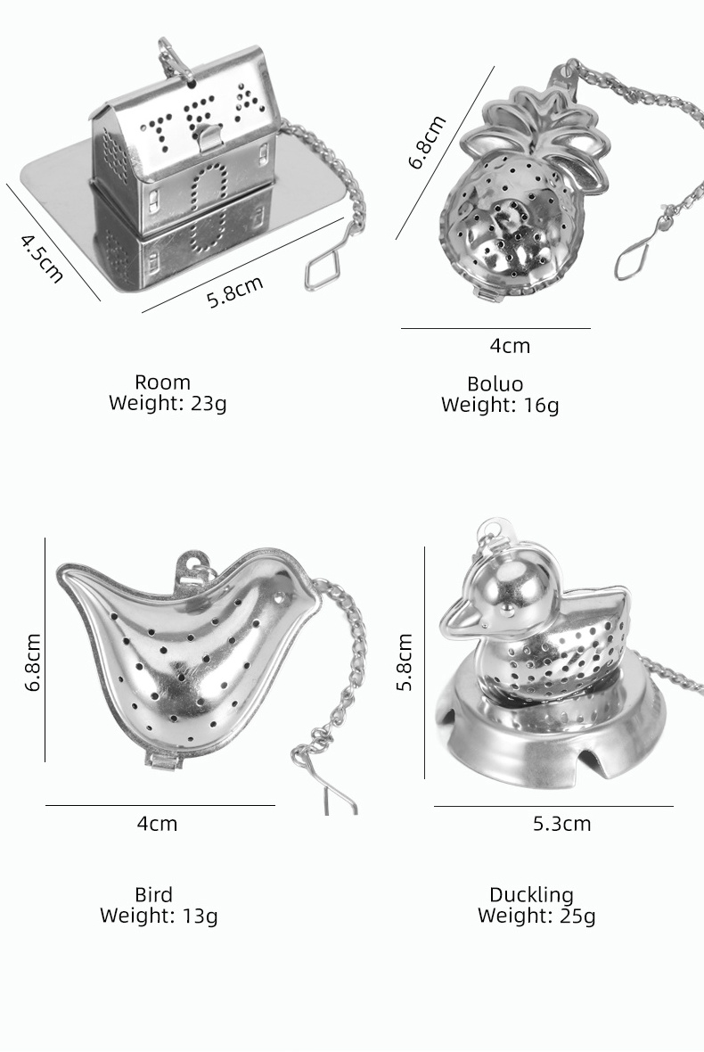 Fast Delivery Stainless Steel 304 Custom Tea Steeper Star Round Ball Tea Infuser Tea Strainer