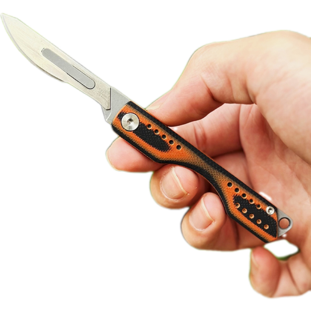 G10 handle EDC utility knife outdoor camping replaceable blade knife sharp pocket knife