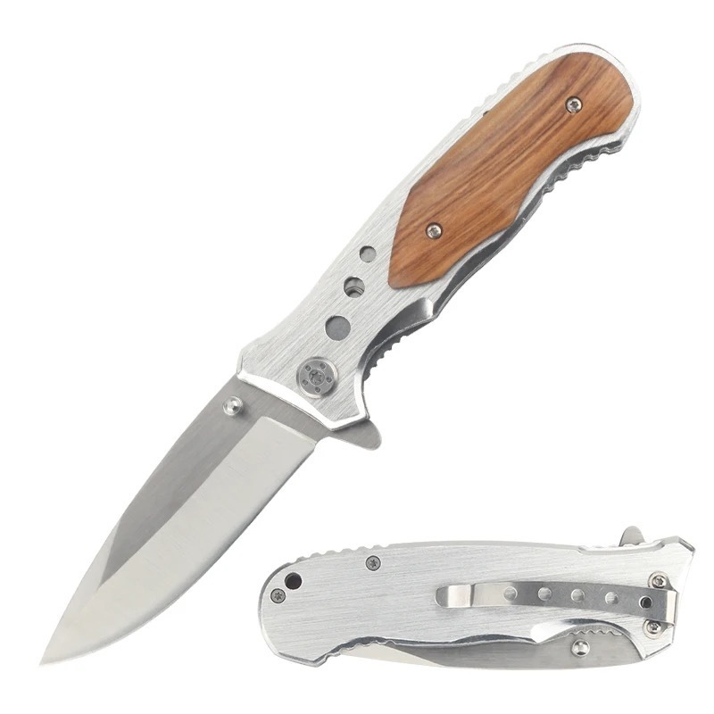 Rosewood Handle Pocket Knife Best Outdoor Camping Hunting Jungle EDC Folding Knife Tactical Survival Knife