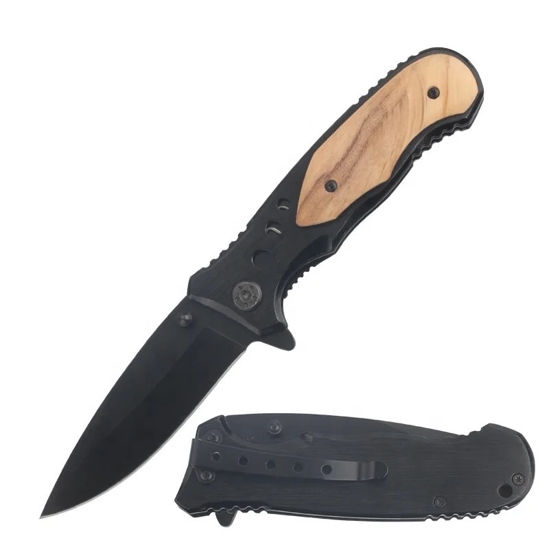 Rosewood Handle Pocket Knife Best Outdoor Camping Hunting Jungle EDC Folding Knife Tactical Survival Knife