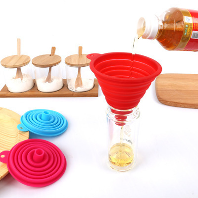 Collapsible Food Grade Silicone Kitchen Tool Retractable Funnel