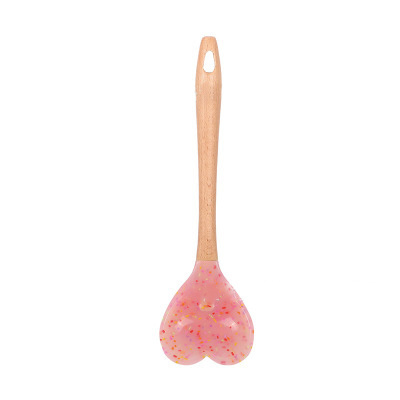 Candy Silicone Kitchen Utensils Butter Spatula Scraper Heart-Shaped Spoon Baking Tool