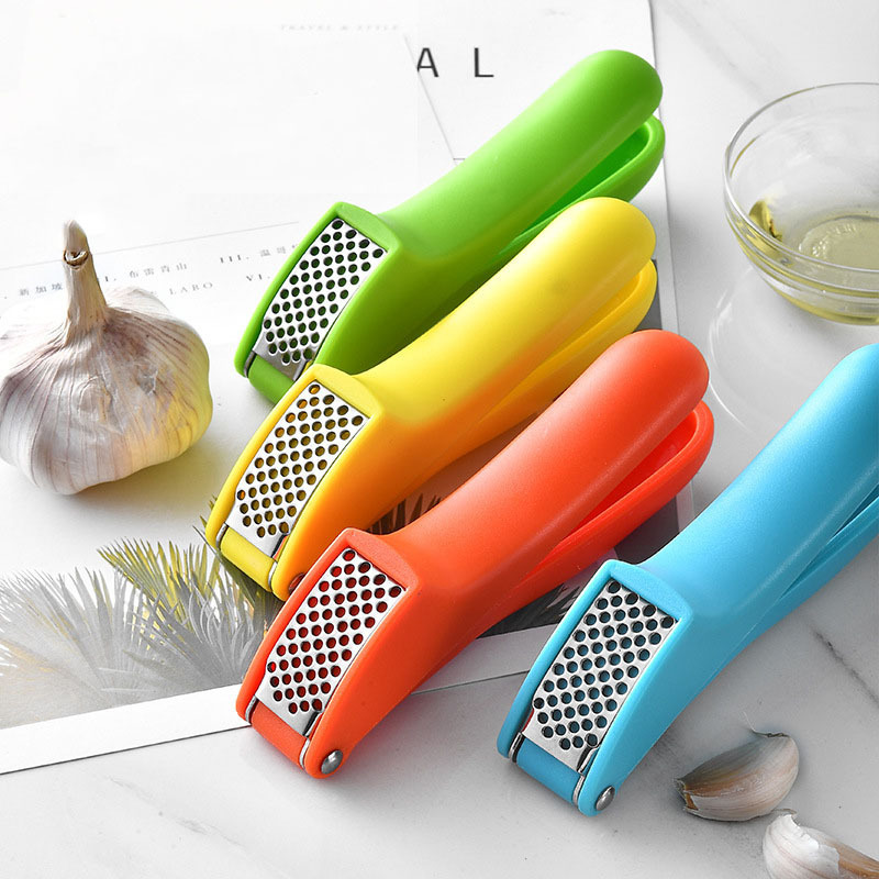 Stainless Steel Manual Garlic Press Plastic Multifunctional Garlic Press Kitchen Tools