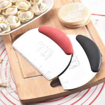 Stainless Steel Dough Scraper Pastry Cutter Chopper Non-slip Handle Stainless Steel Chopper With Measurement