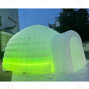 White Led Light Giant Inflatable Dome Tent For Wedding Party Event Blow Up House Inflatable Igloo