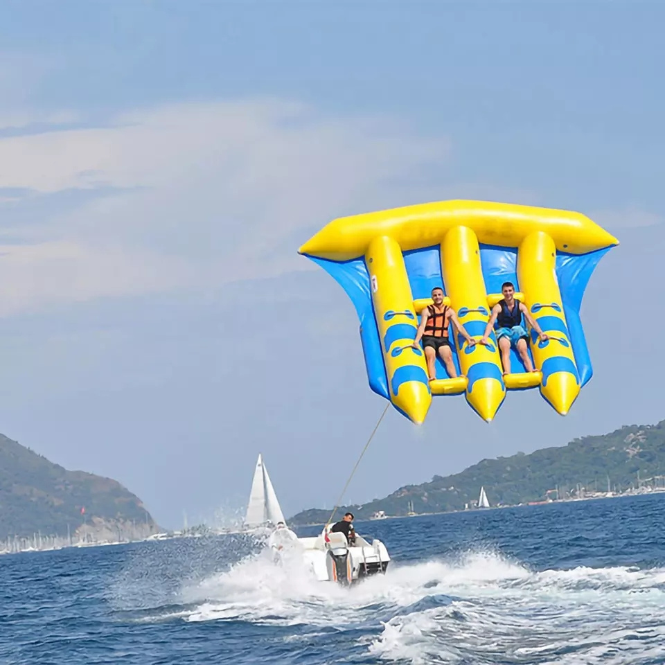 Popular water play equipment inflatable fly fish water sport/ water towable tubes for beach game